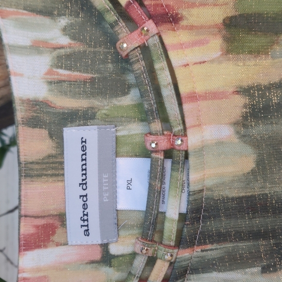 Alfred dunner women's blouse size petite XL  multicolor - Picture 7 of 12